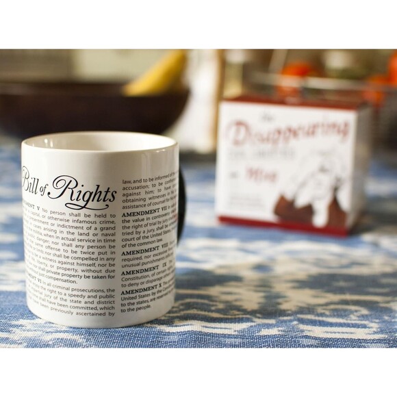 DISAPPEARING CIVIL LIBERTIES "Bill of Rights Mug" Color Changing- New Sealed - Picture 6 of 13